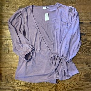 COPY (found another one!) - NWT Purple Gap Wrap Top